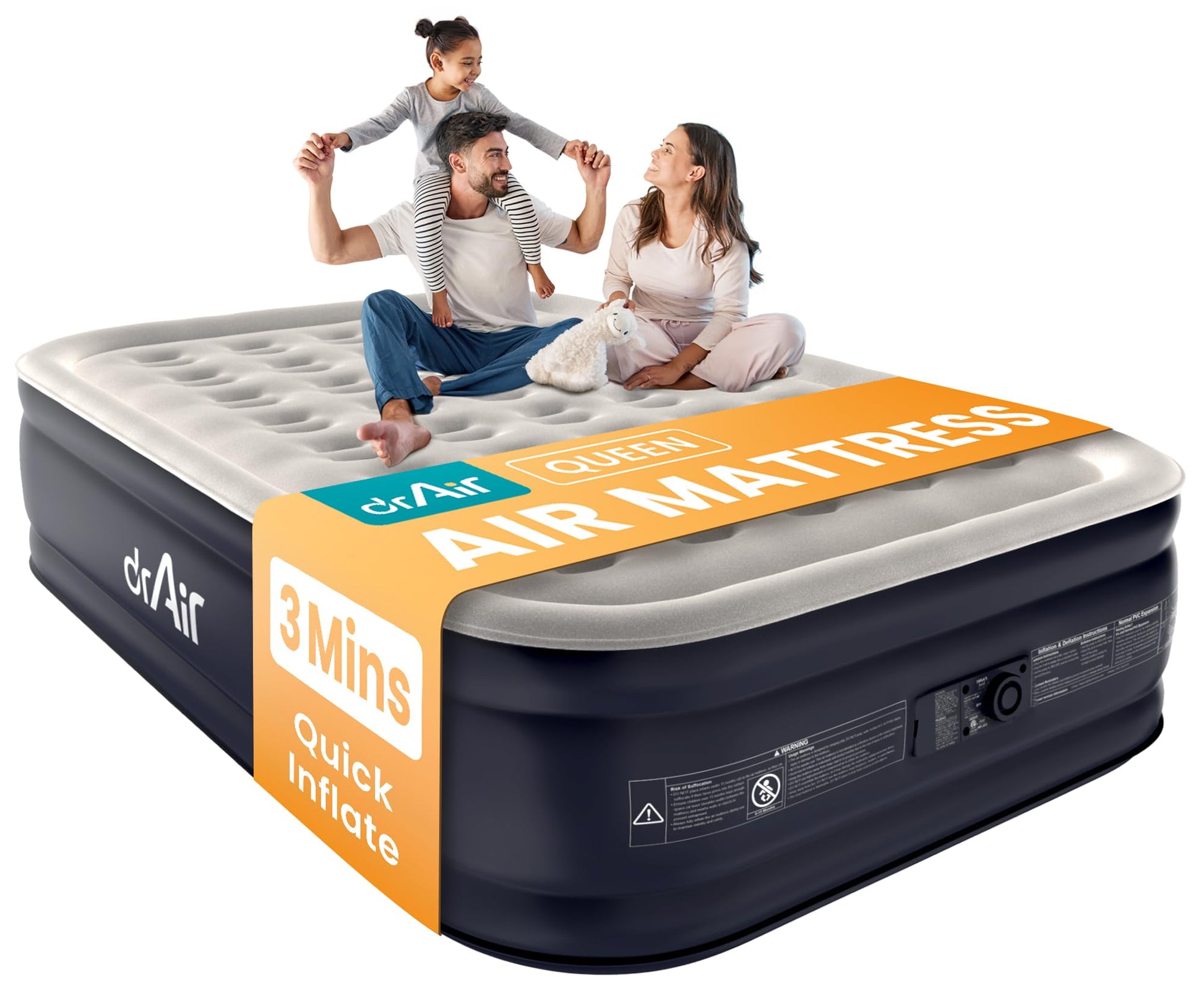 Dr. air Queen Air Mattress Gray/Black - main