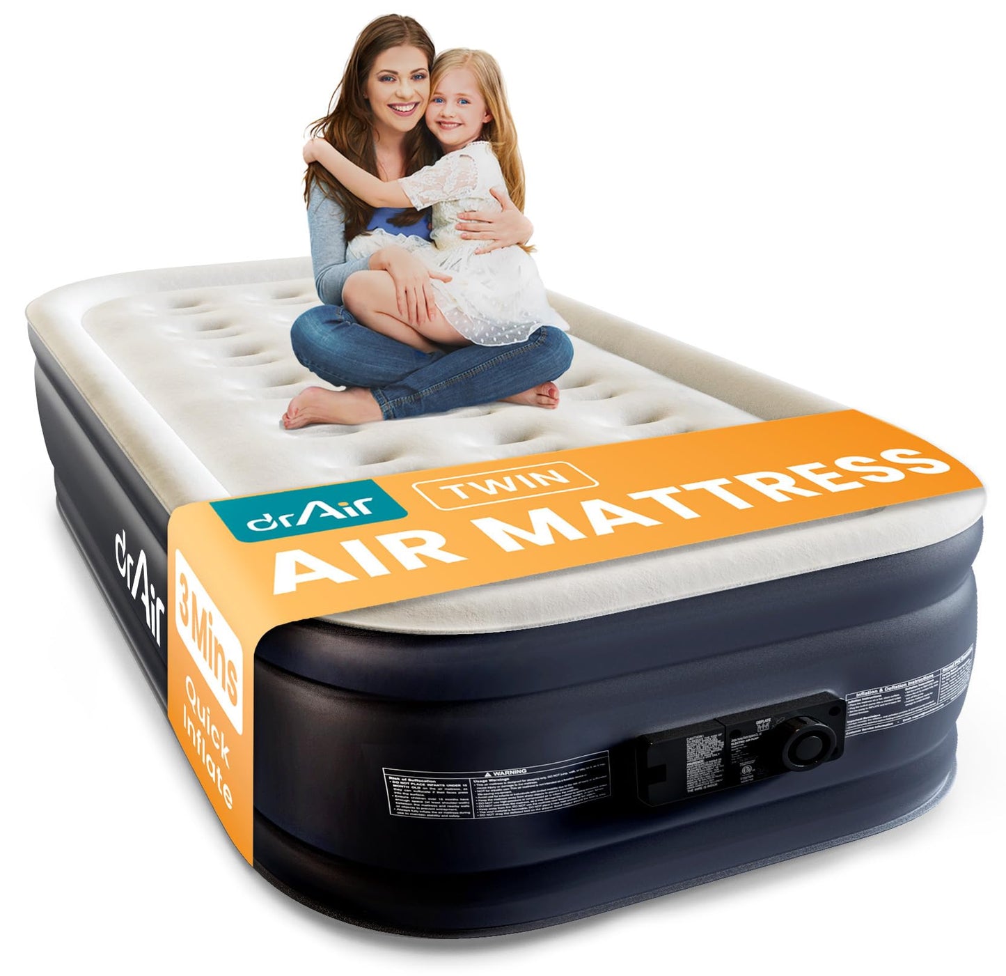 Dr. air Twin Air Mattress Gray/Black - main
