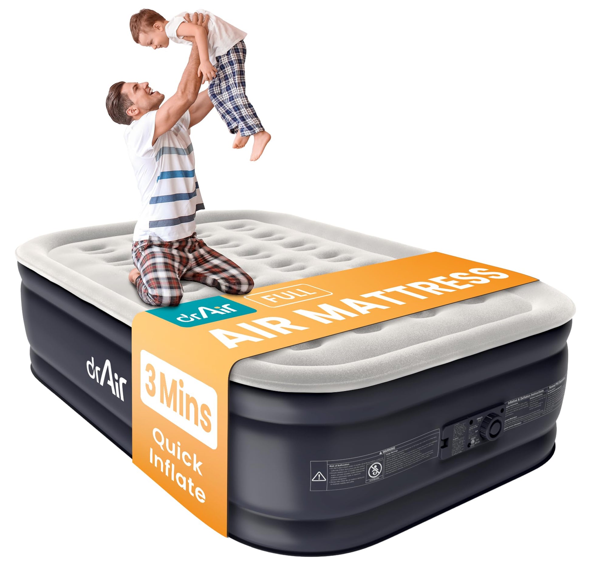 Dr. air Full Air Mattress Gray/Black - main
