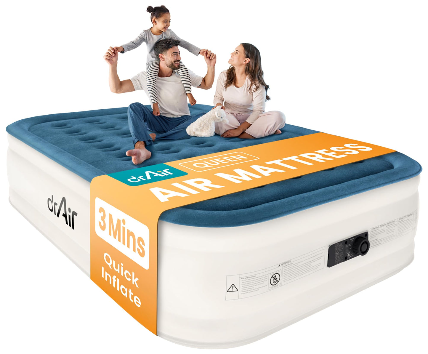 Dr. air Queen Air Mattress Blue/White - main