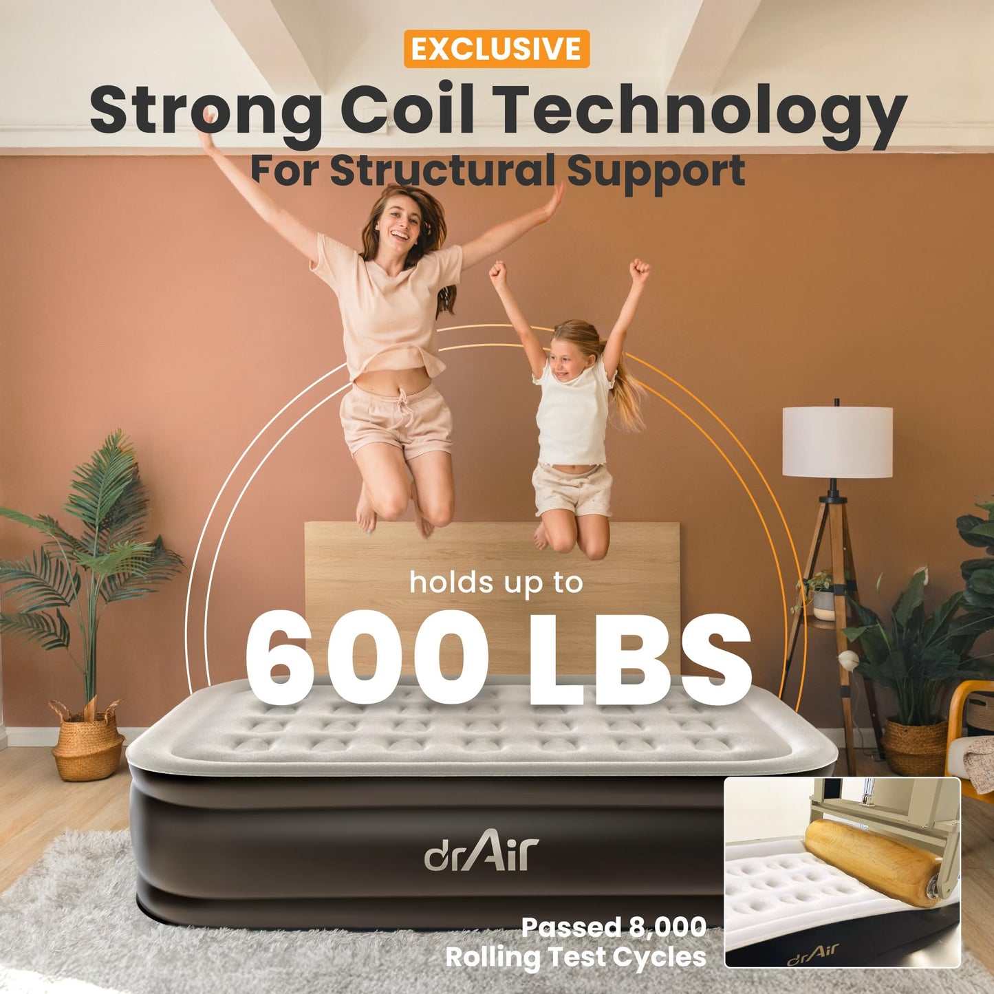 Dr. air Full Air Mattress Gray/Black - detail